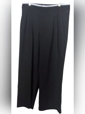Stradivarius Black Wide-Leg Trousers, Size 12 Front Pockets